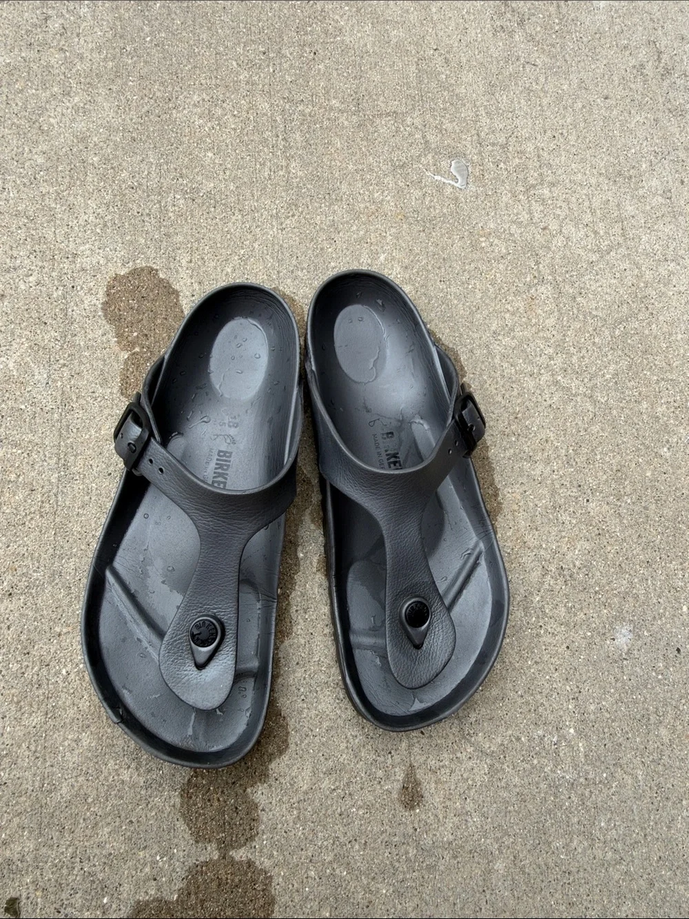 Birkenstock Kids Black EVA Thong Sandals